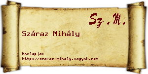 Száraz Mihály névjegykártya