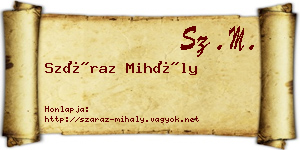 Száraz Mihály névjegykártya